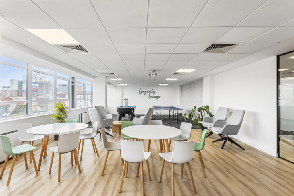 Dining area with tables and chairs
